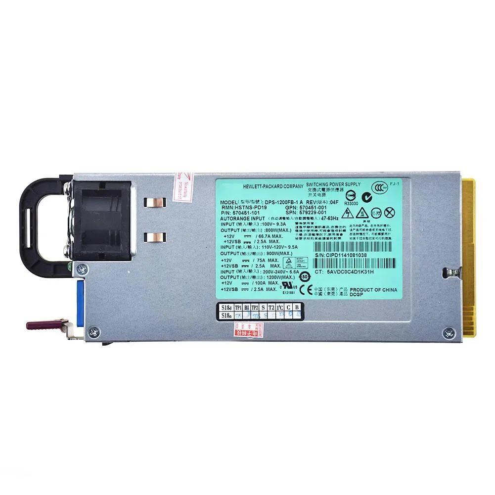 WMtec WMtec 1200W Server Power Supply for HP DL580 585 980 G7 DPS-1200FB-1 A — product photo