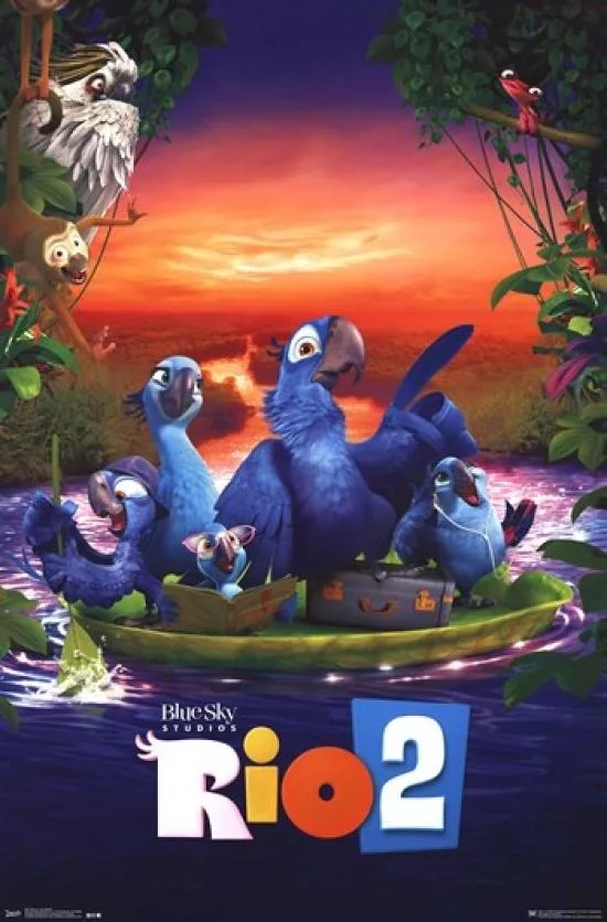 Poster print Rio 2 movie artwork 24 by 36 inches on heavy paper
