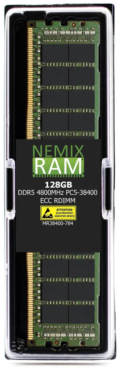 NEMIX RAM NEMIX RAM 128GB DDR5 4800 CL40 8Rx4 ECC RDIMM Lenovo memory upgrade — product photo
