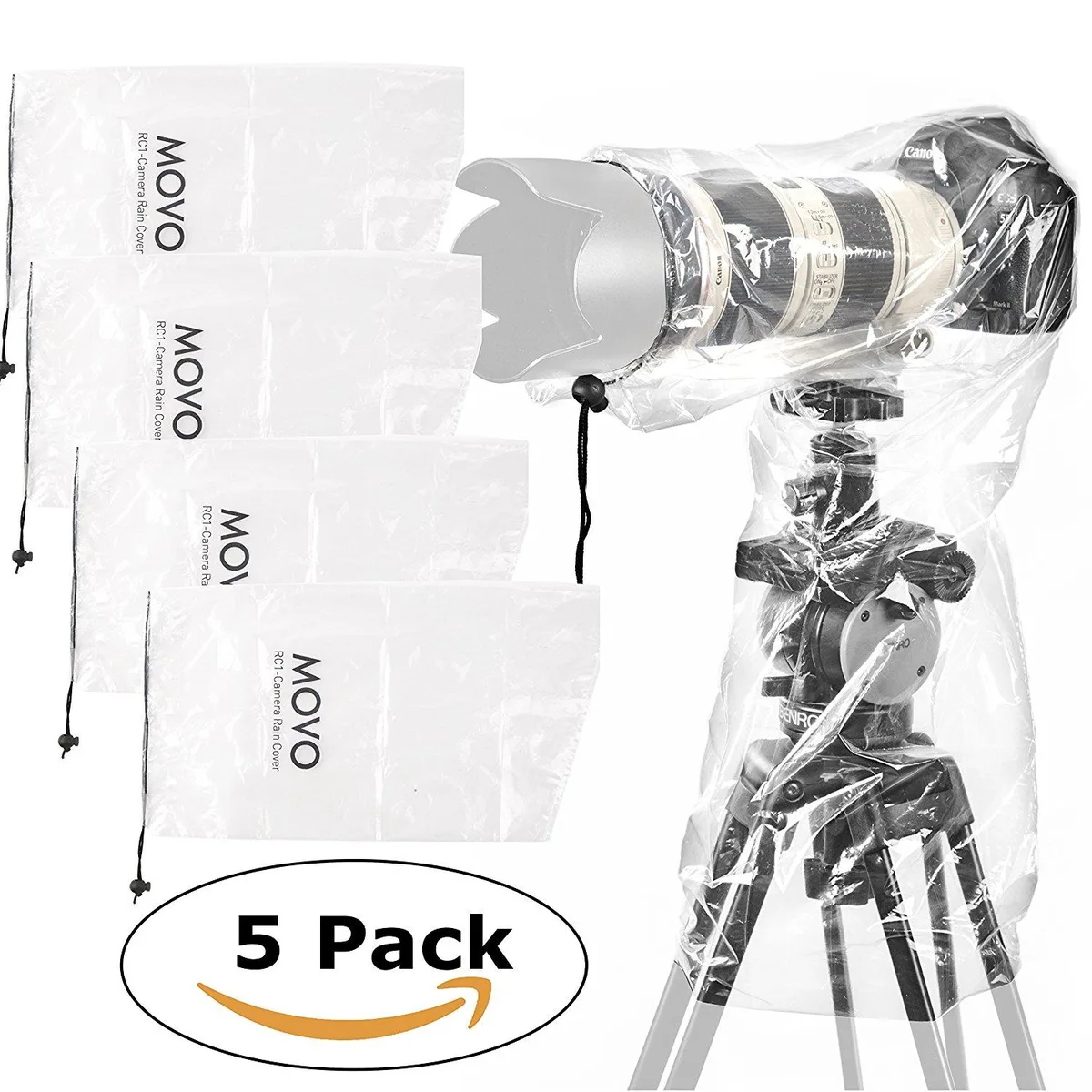 Movo Movo RC1 Clear Rain Cover 5 Pack camera accessory — product photo