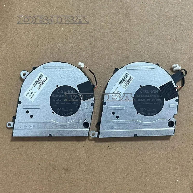 Single black laptop cooling fan with plastic housing and visible blades