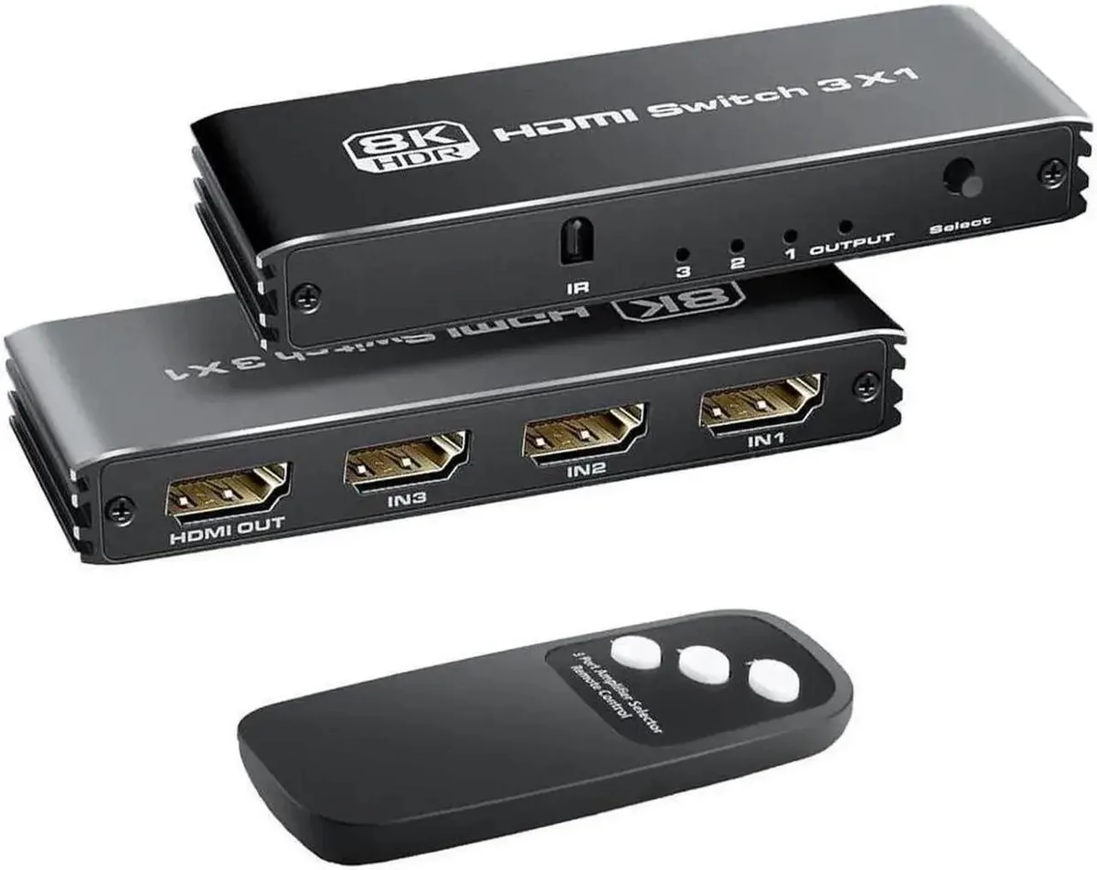 SMUGDESK SMUGDESK 3-in-1 Out HDMI 2.1 Switch 48Gbps 8K@60Hz 4:4:4 HDR Hub PS4 Pro UHD TV — product photo