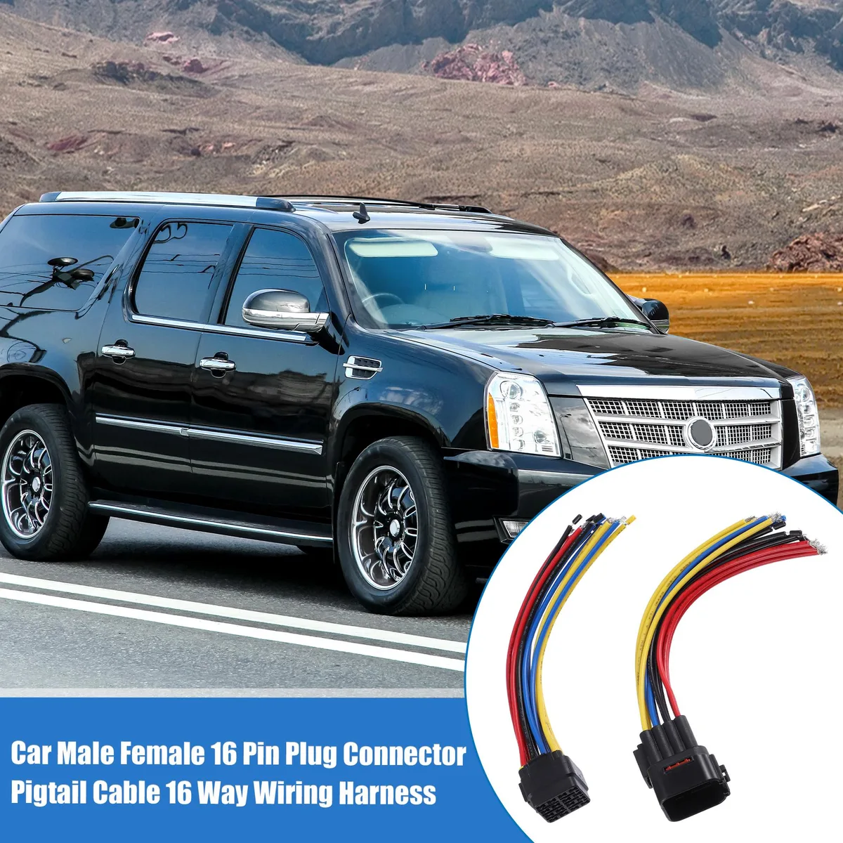 Unique-Bargains Unique-Bargains 15cm 16 Pin Male Female Pigtail Cable Harness — product photo