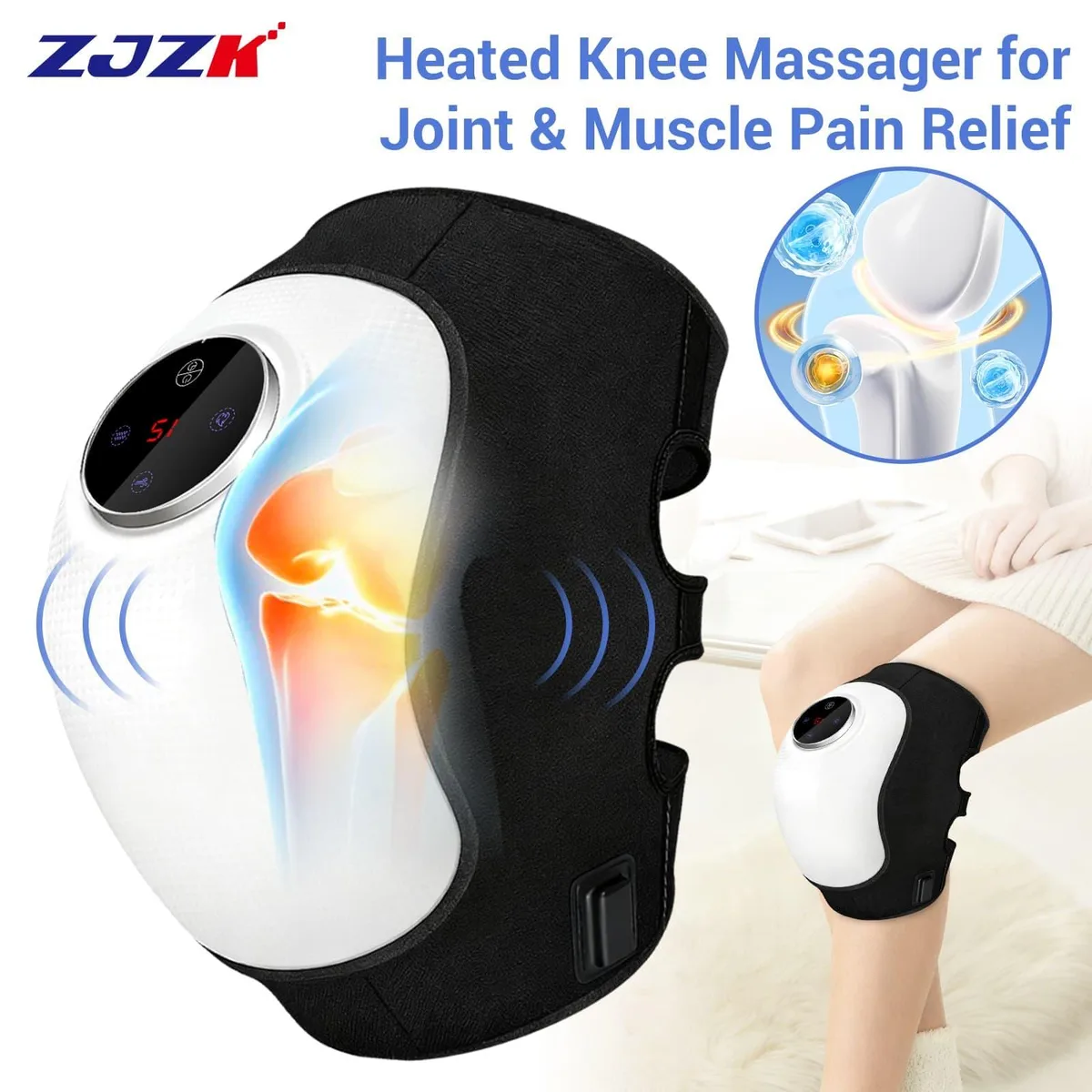 ZJZK ZJZK ST-502 4-in-1 Cordless Knee Massager 5000mAh — product photo