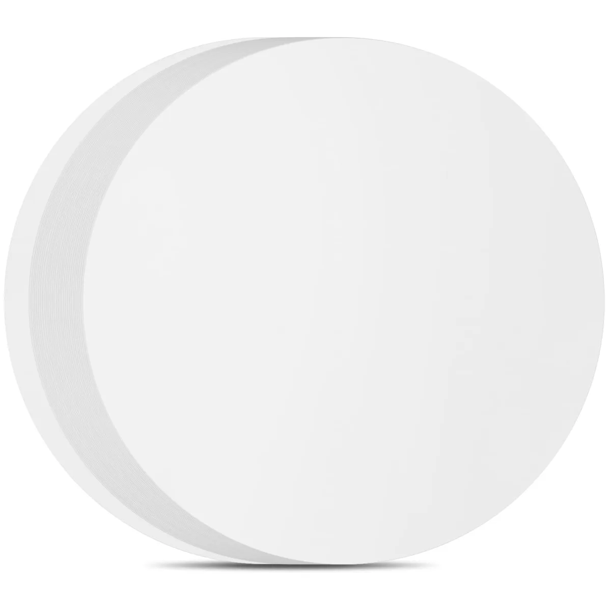 Stack of white 10 inch parchment paper rounds, 220 sheets, smooth nonstick finish