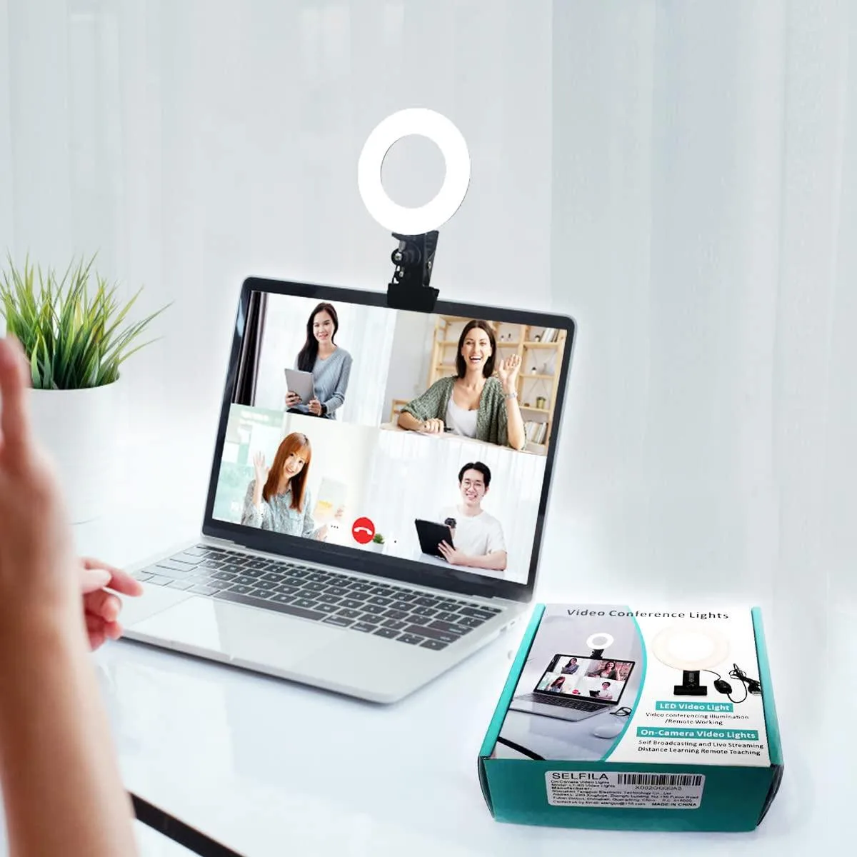  selfila 5.12 in USB Ring Light 3200K-6500K 48 LED Black — product photo