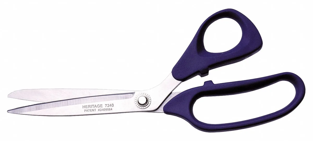 Heritage bent trimmer scissors with ambidextrous plastic handles, 9-1/2 inches overall