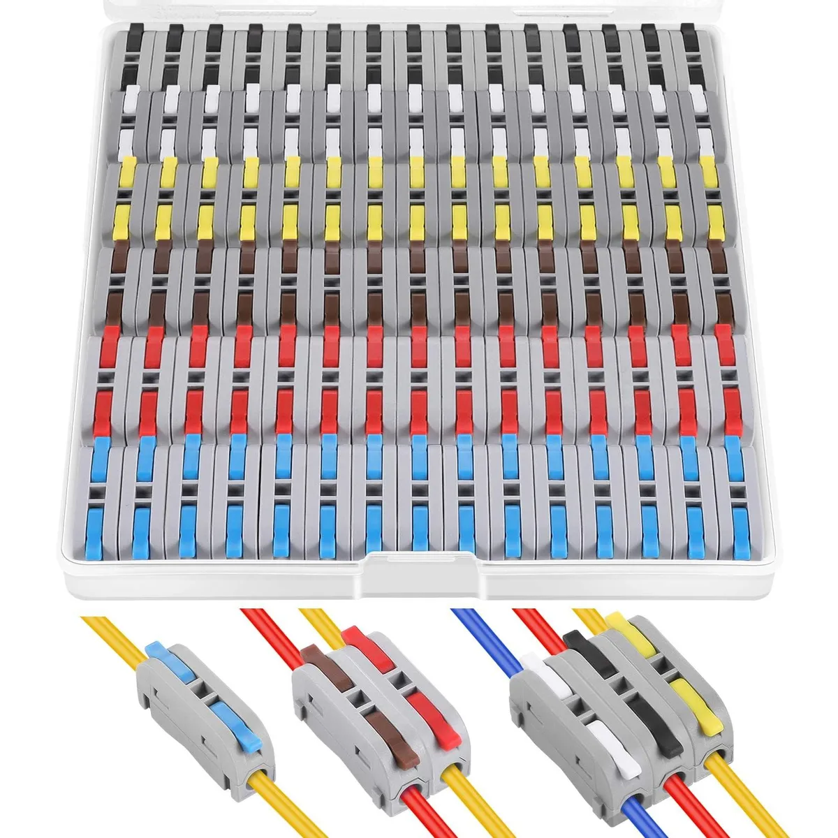  XHF Colourful Conductor Compact Wire Cap Connectors 60 pcs 28-12 AWG — product photo