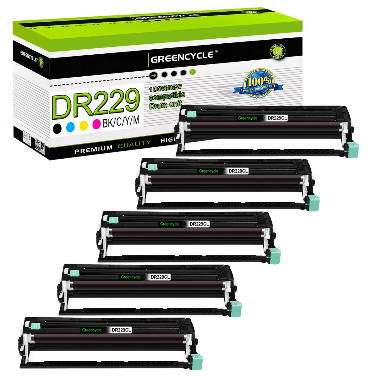 GREENCYCLE GREENCYCLE DR229CL 5-pack toner cartridge drum units (4 colours, 30000 pages) — product photo