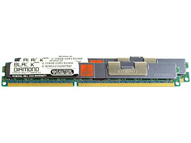 Black Diamond Memory Black Diamond Memory BD8GX21333MTR97 16GB (2 x 8GB) DDR3 1333 ECC Registered server RAM — product photo