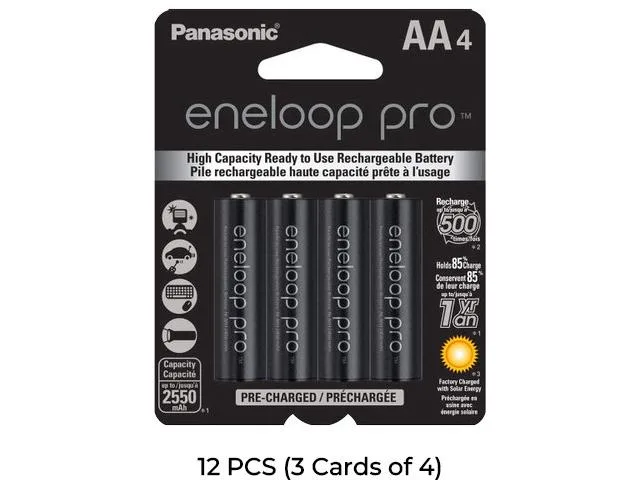 Panasonic Panasonic Eneloop Pro AA 2550 mAh NiMH 12-pack — product photo