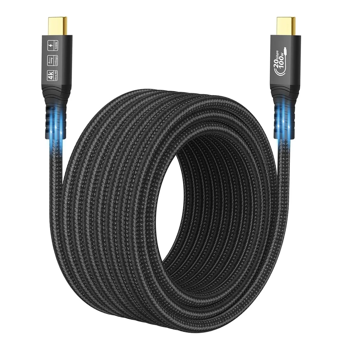 CableDeconn CableDeconn USB C to C cable 16.4FT 20Gbps 100W 4K@120Hz — product photo