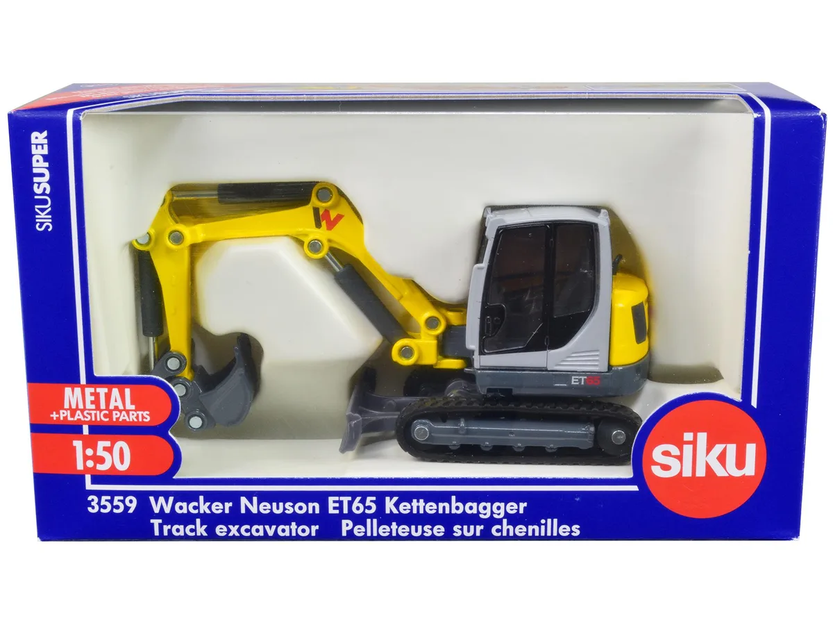 Siku Siku Wacker Neuson ET65 1/50 Diecast Excavator Yellow Gray — product photo
