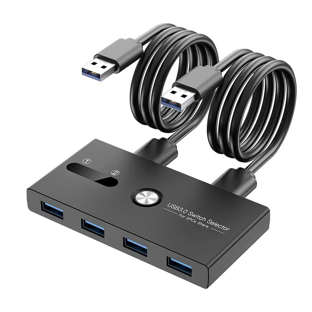 FOCUSTEC FOCUSTEC 4-Port USB 3.0 KVM Switch 2-PC One-Button — product photo