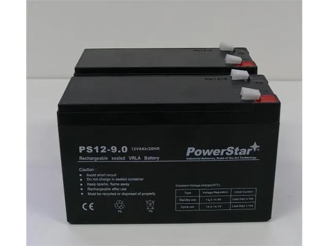PowerStar PowerStar PS12-9 2-Pack 12V 9Ah UPS Replacement Battery — product photo