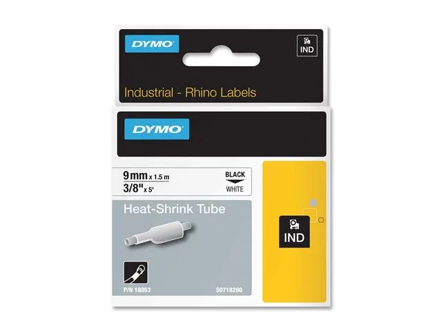 White heat-shrink label cassette in plastic housing