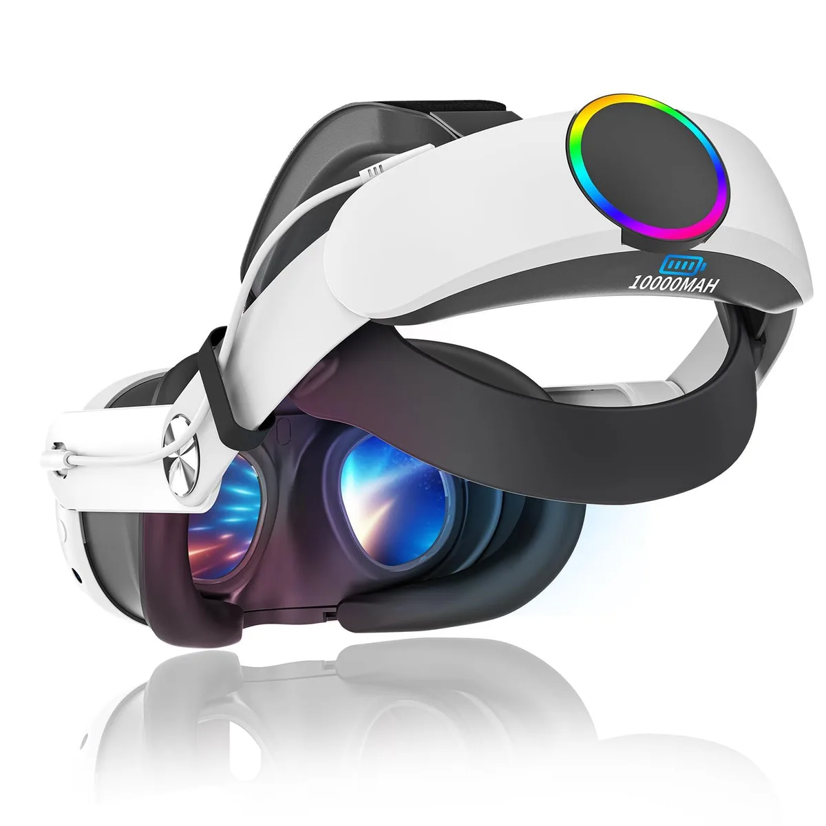 Bailink Bailink RGB Head Strap Battery 10000mAh White Quest 3/3S vr accessory — product photo