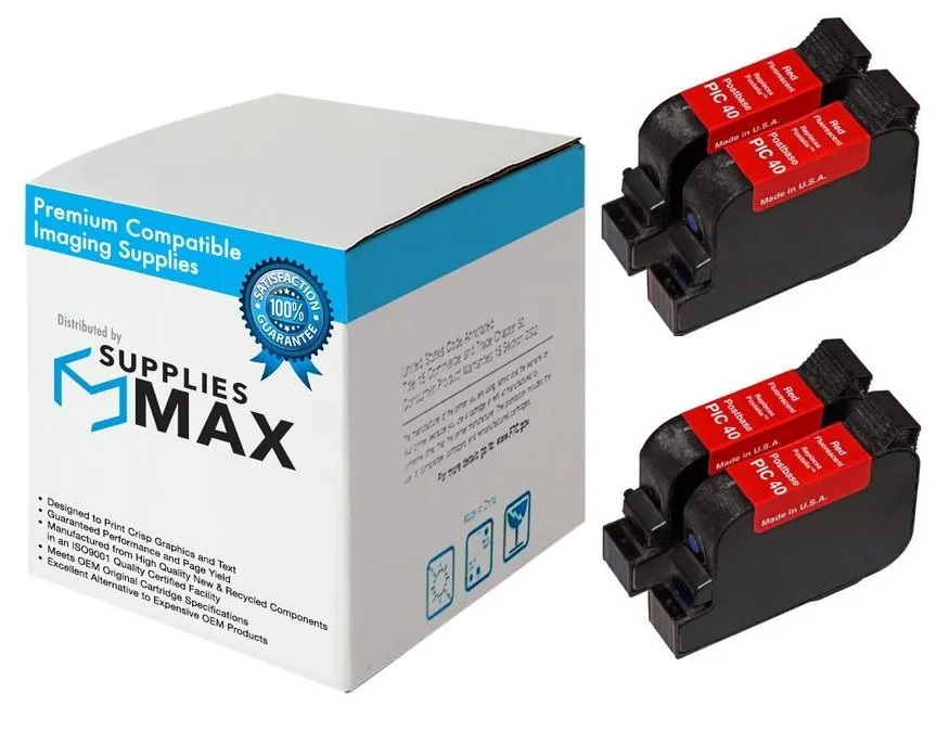 SuppliesMax SuppliesMax PIC40_2PK Red Inkjet Cartridge 4 Pack — product photo