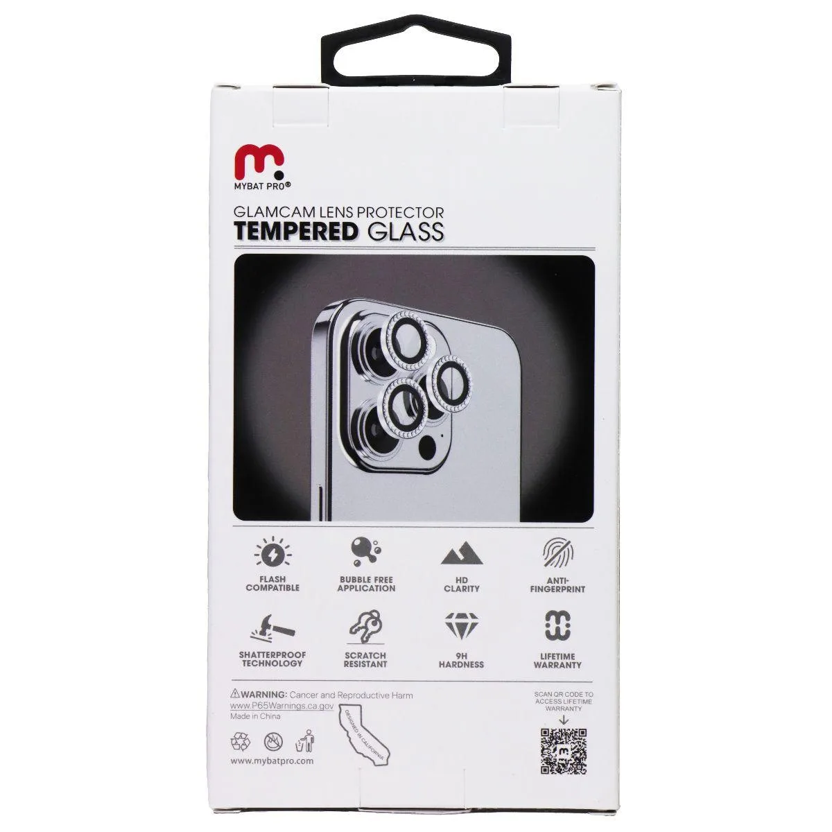 MYBAT PRO MYBAT PRO Glamcam Tempered Glass Camera Lens Protector for iPhone 15 / 15 Plus — product photo