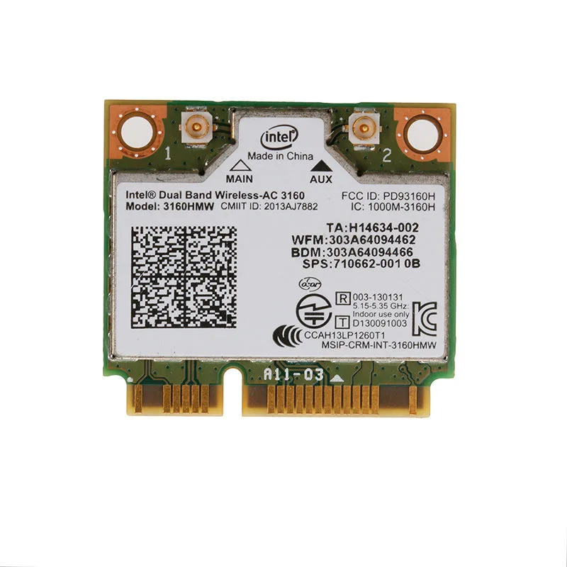 HP HP Intel 3160HMW Dual Band Wi-Fi Bluetooth 4.0 Adapter 710662-001 — product photo