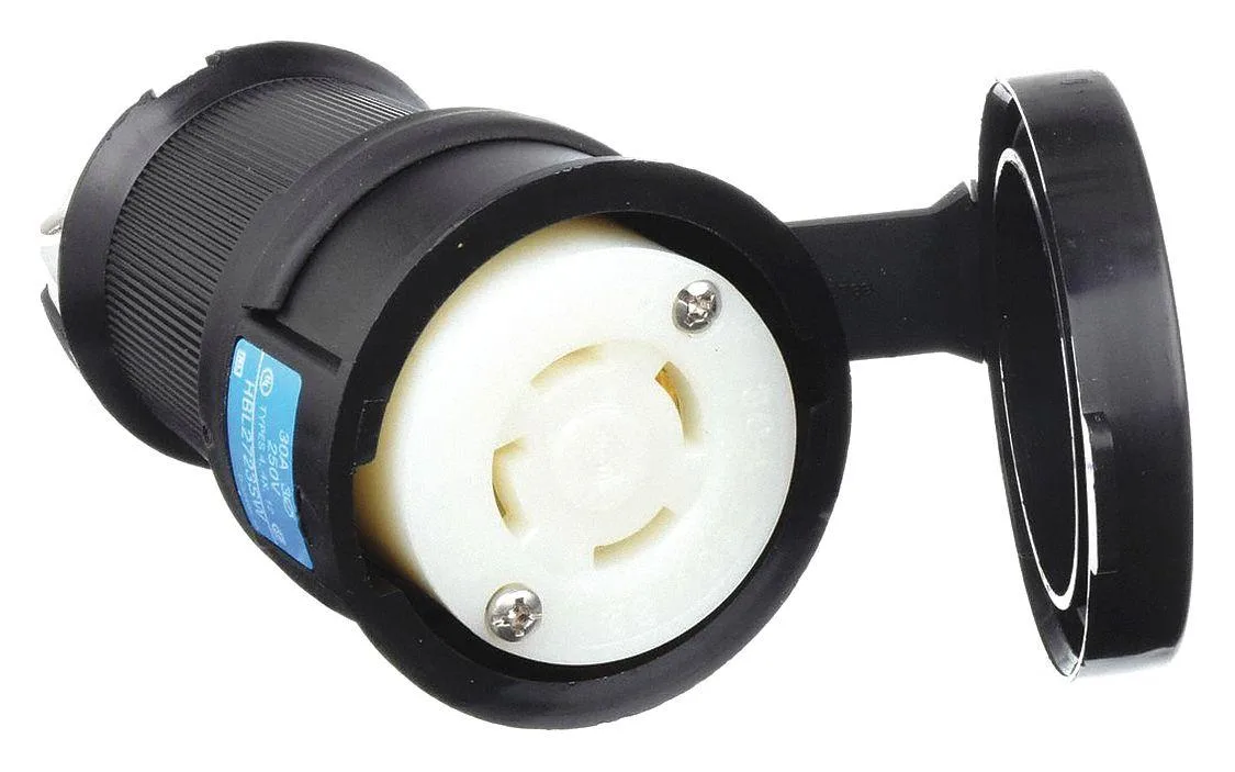 Hubbell Incorporated Hubbell HBL2723SW 30A Watertight Twist-Lock Connector 3P video accessory — product photo