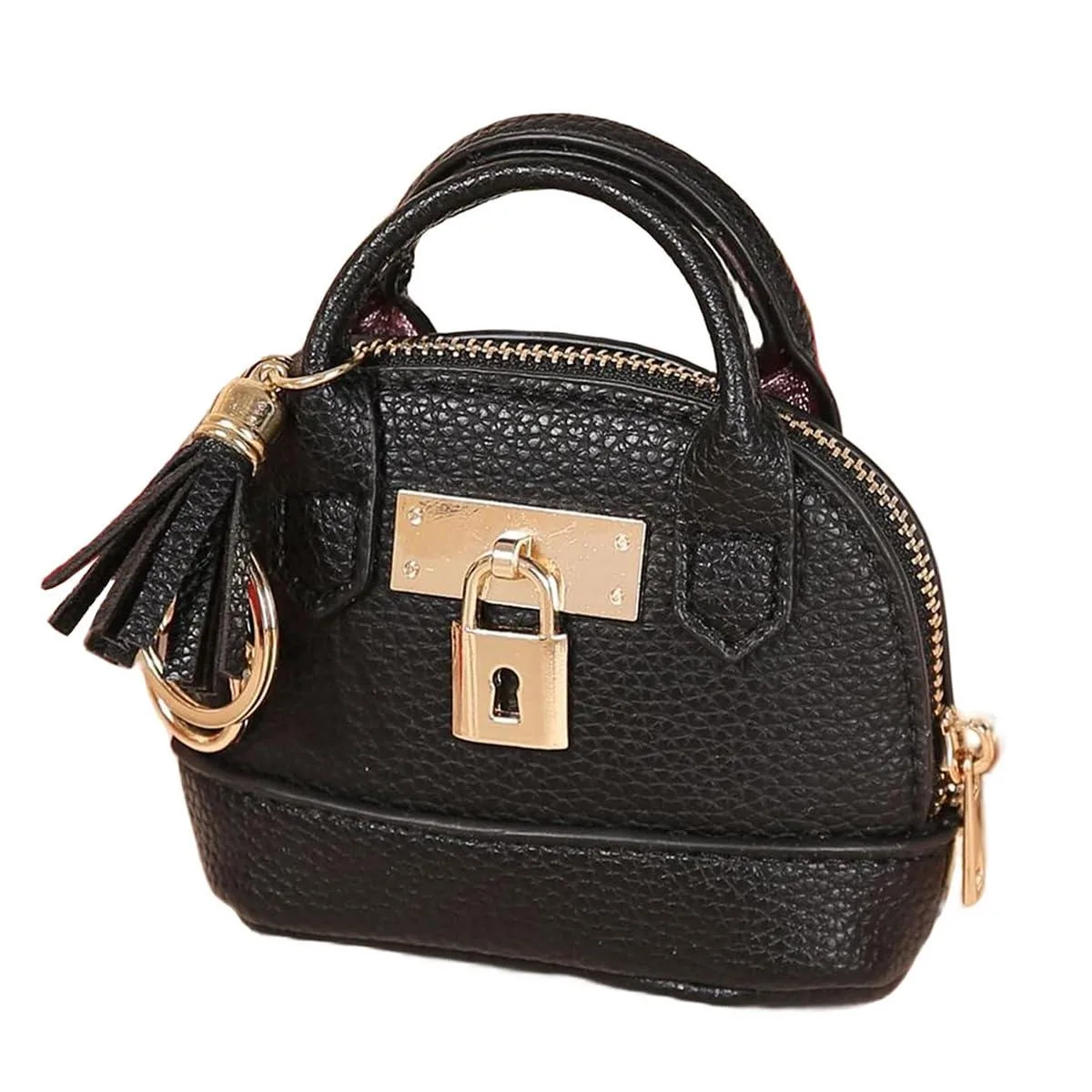 Aguoqwen Mini Bag Keychain Tote AW00020 Wallet Black 10.5x4x8cm — product photo
