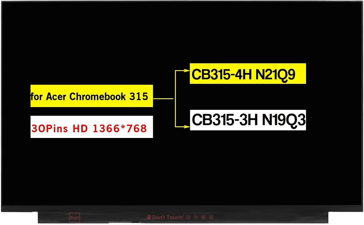 NUOLAISUN NUOLAISUN 15.6" laptop screen HD 1366 * 768 30 Pins 60HZ non-touch — product photo