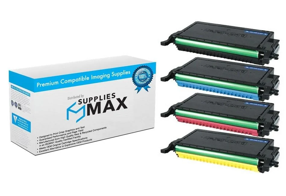 SuppliesMax SuppliesMax CLP-P660C High Yield Toner Cartridge Combo Pack (BK/C/M/Y) 5500 Pages — product photo