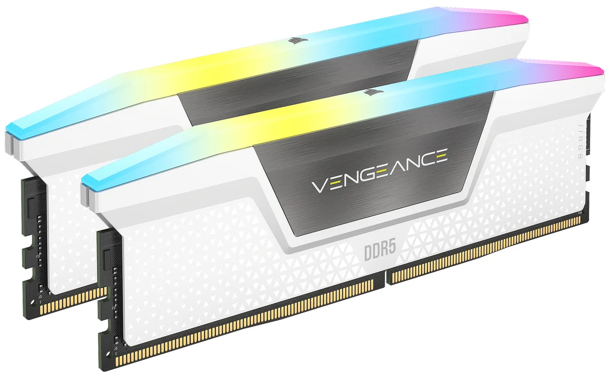 Corsair Corsair Vengeance RGB 32GB (2x16GB) DDR5 5200 CL40 desktop RAM CMH32GX5M2B5200C40W — product photo