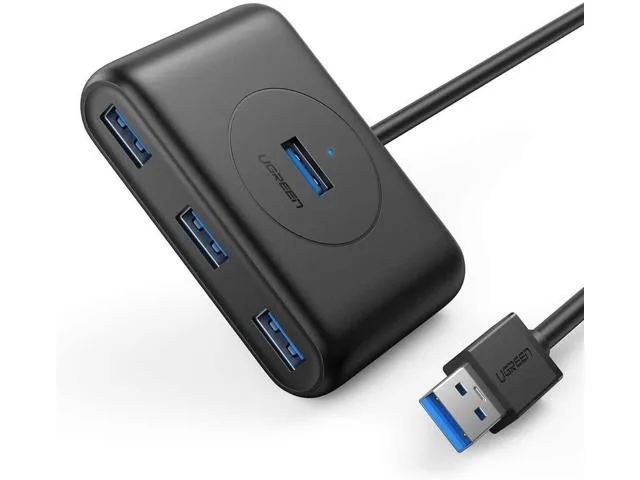 Manw Manw 4 Port USB 3.0 Hub with 3ft Extension Cable Black — product photo