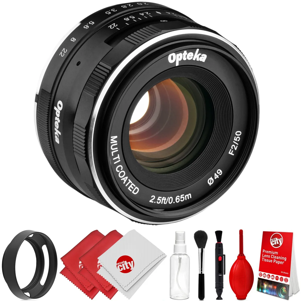 Opteka Opteka 50mm f/2.0 Manual Focus Prime Lens Fuji X Mount 49mm 115819 — product photo