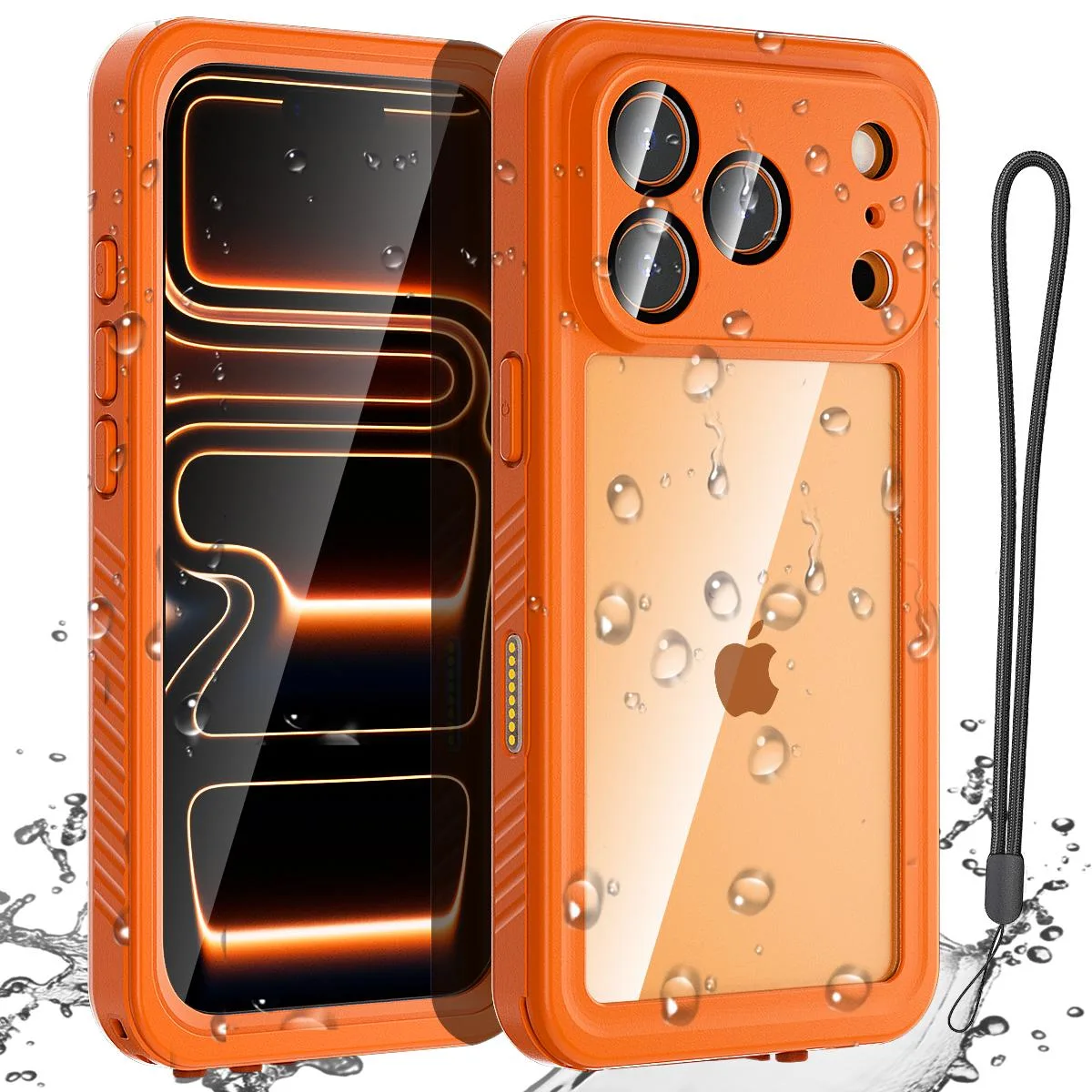 SZYG SZYG Waterproof Case for iPhone 17 Pro Max 6.9 inch IP68 Orange — product photo