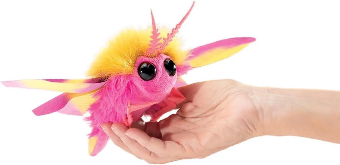 Folkmanis Puppets Folkmanis Puppets Mini Rosy Maple Moth Finger Puppet — product photo