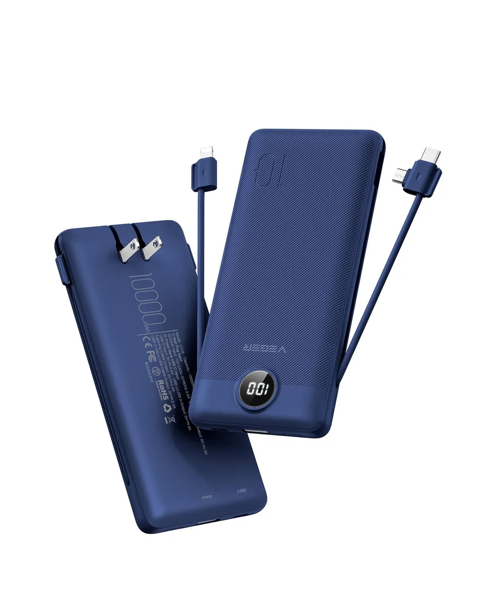 VEGER V1115 10000mAh Power Bank Navy — product photo
