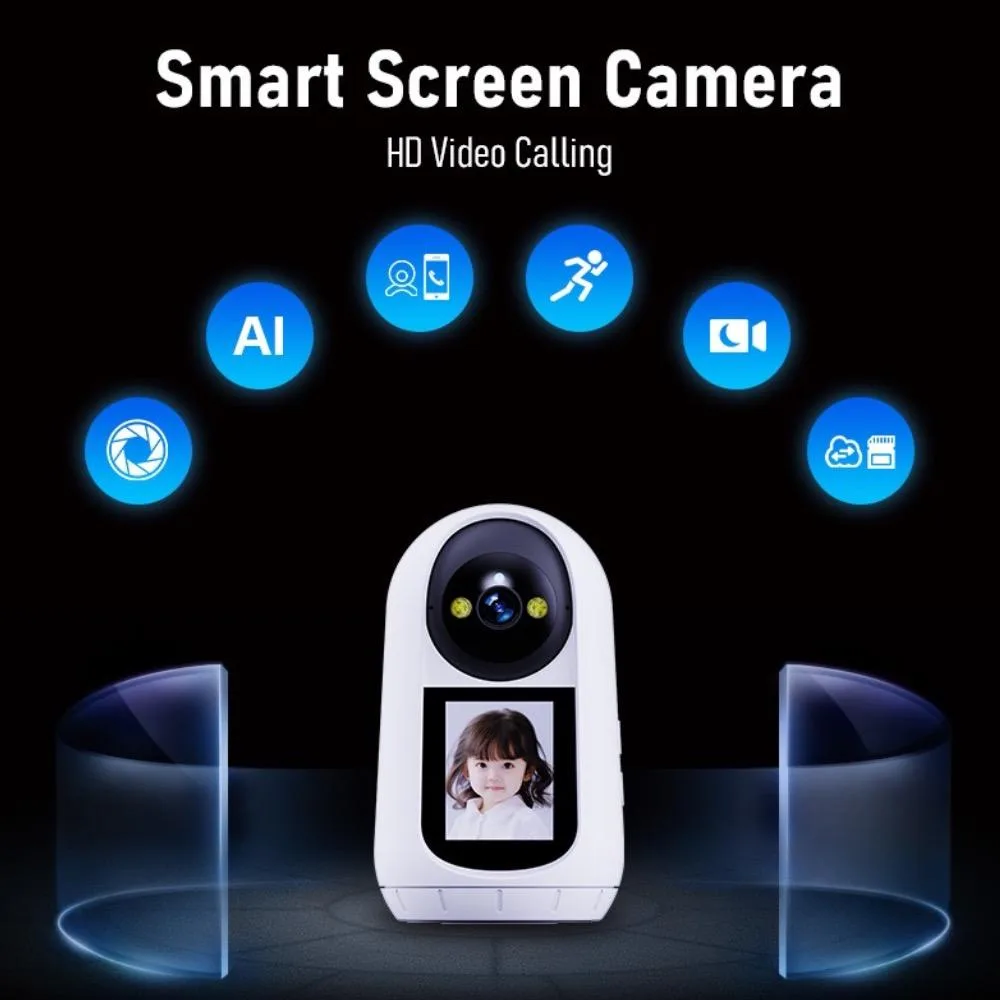 MAMONCARE MAMONCARE Smart Screen Security Camera 2.8" 1080P White — product photo