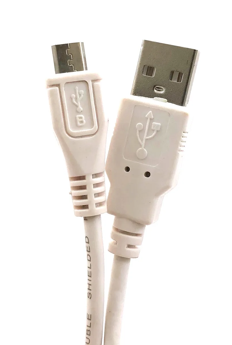 Micro Connectors Micro Connectors USB 2.0 A to Micro B Cable White 3 ft — product photo