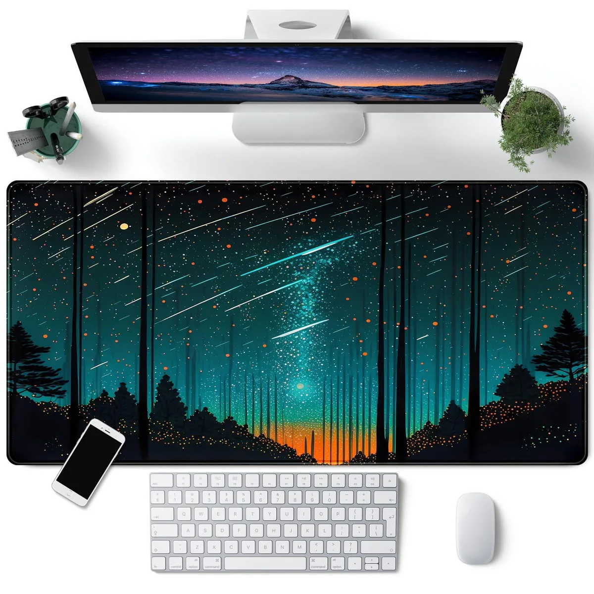 KEHIPI KEHIPI Fantasy Meteor Shower Mouse Pad 31.5 x 15.7 in — product photo