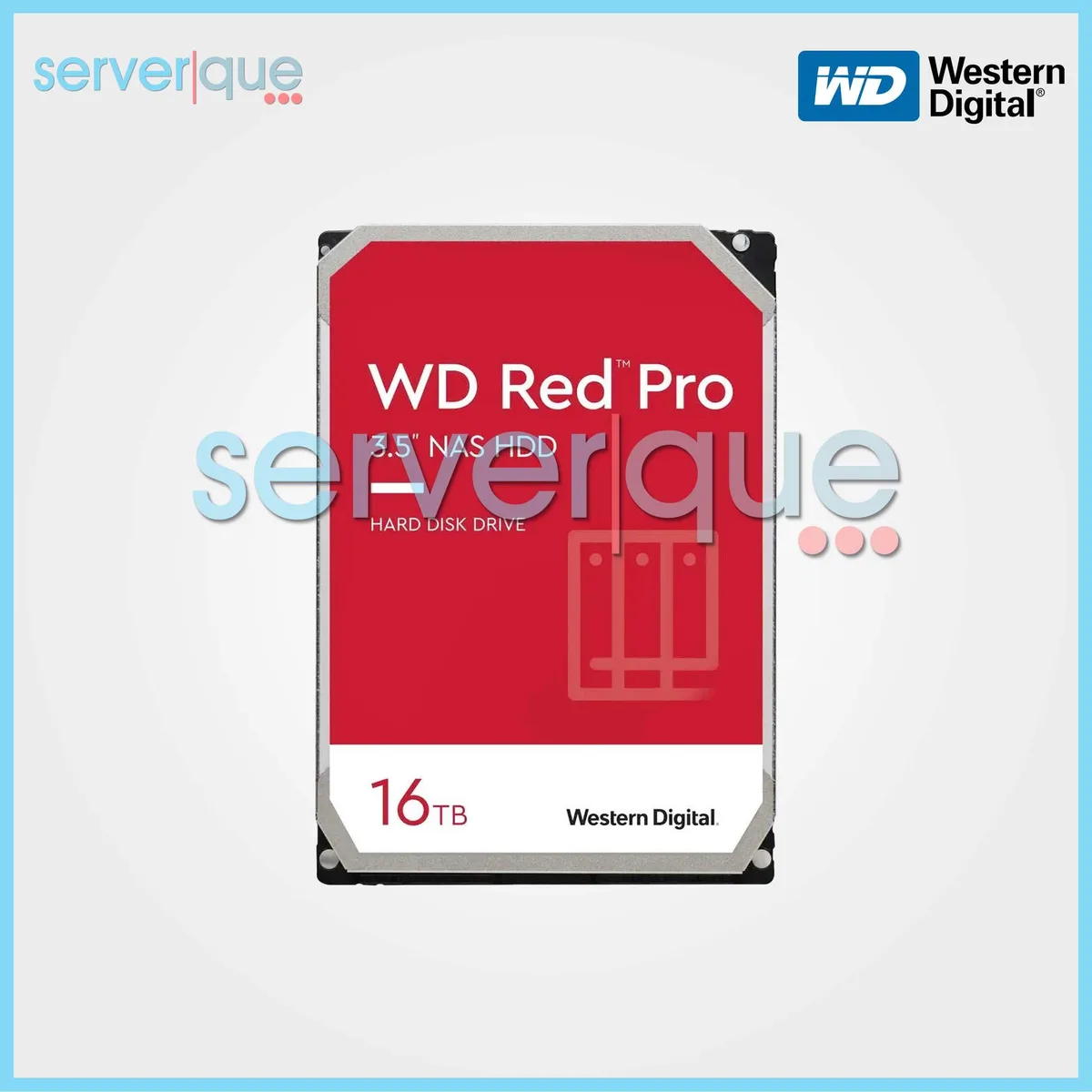 Western Digital Western Digital Red Pro 16TB 7200 RPM 512MB 3.5in SATA internal hard drive — product photo