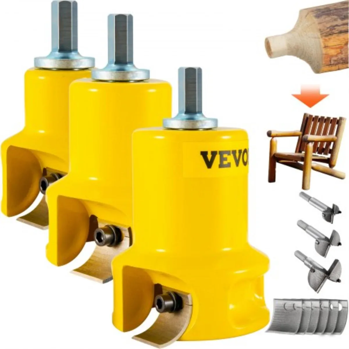 VEVOR VEVOR Tenon Cutter 1" 1.5" 2" Red 30 Planes 8 Blades — product photo