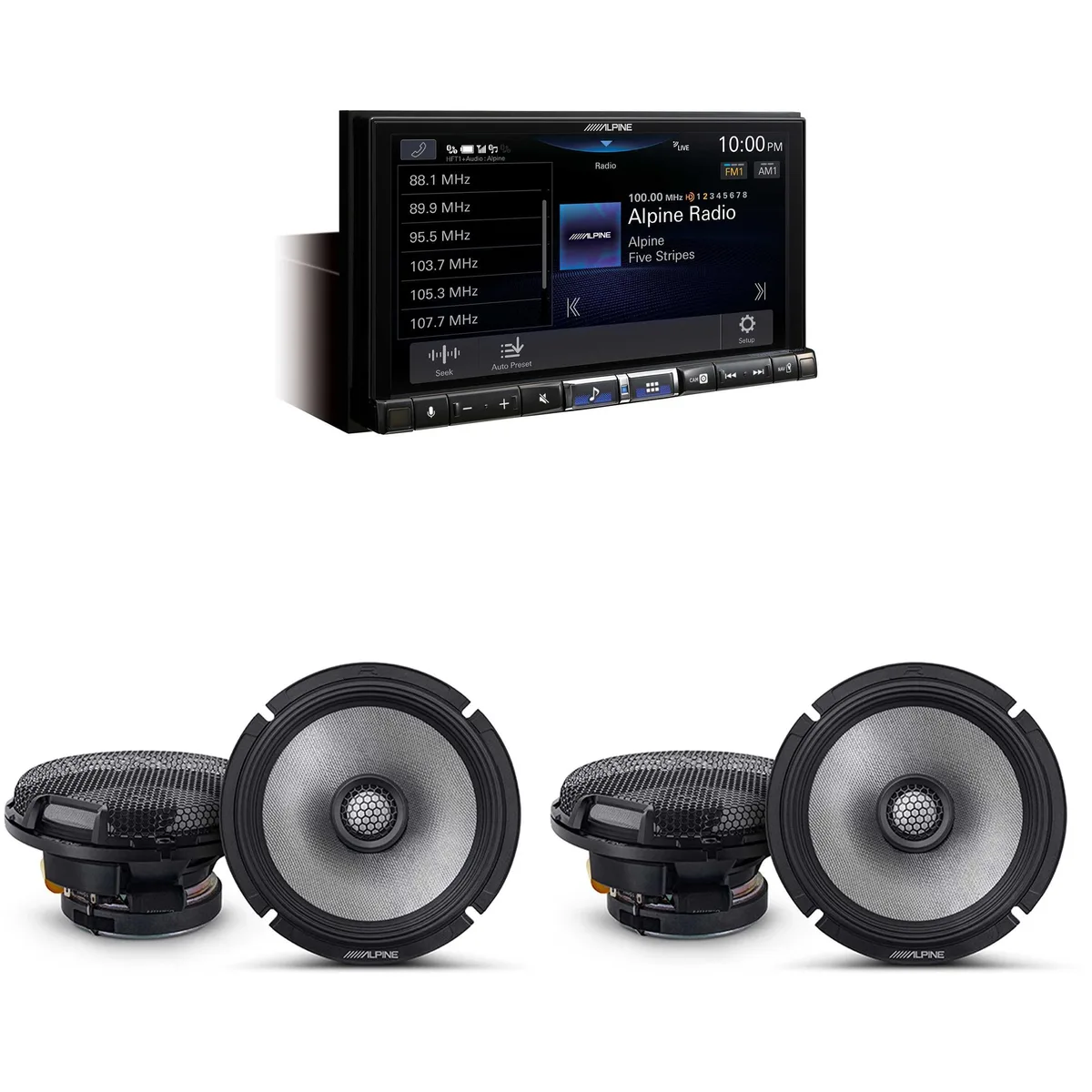 Alpine Alpine ILX-507 7-Inch Receiver with 2x R2-S65 6.5" Speakers — product photo