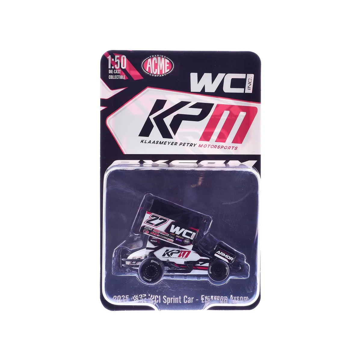 ACME ACME Winged Sprint Car #27 Emerson Axsom WCI KPM White 1/50 Diecast Model Car — product photo