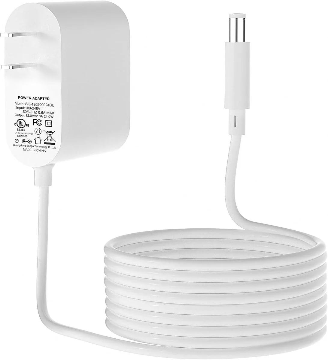 BASEUS BASEUS 12V 2A AC Adapter for Nekteck LMS-801/Papillon/InvoSpa/Mo Cuishle/Viktor Massager — product photo