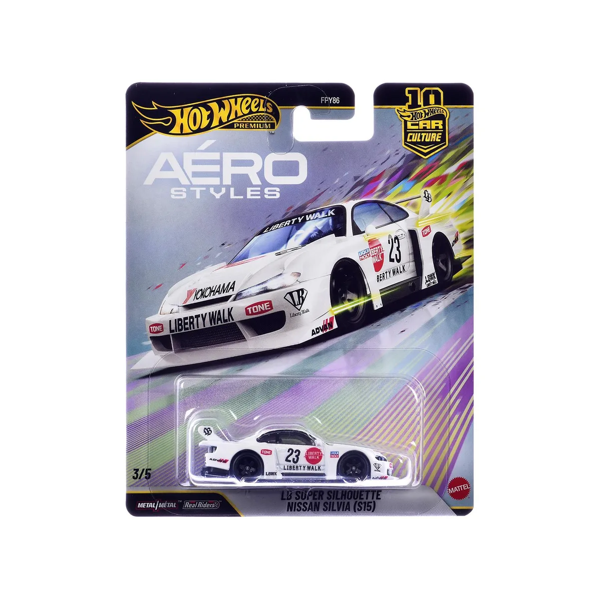 Hot Wheels Hot Wheels Nissan Silvia S15 LB Super Silhouette RHD #23 White Aero Styles 2.875in — product photo