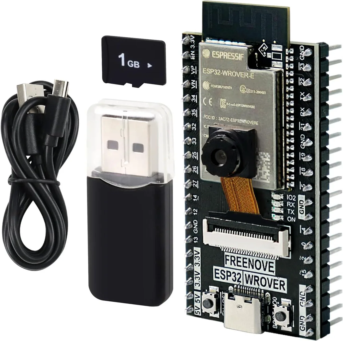 MCDODO MCDODO Freenove ESP32 CAM Dev Board Kit Dual-core 32-bit 240 MHz 4 MB 8 MB PSRAM 2.4 GHz Wi-Fi Bluetooth 4.2 — product photo