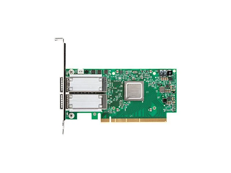 Mellanox Technologies Mellanox ConnectX-5 VPI Network Adapter PCIe 3.0 x16 10/40/100 GbE Green/Silver MCX556A-ECAT — product photo