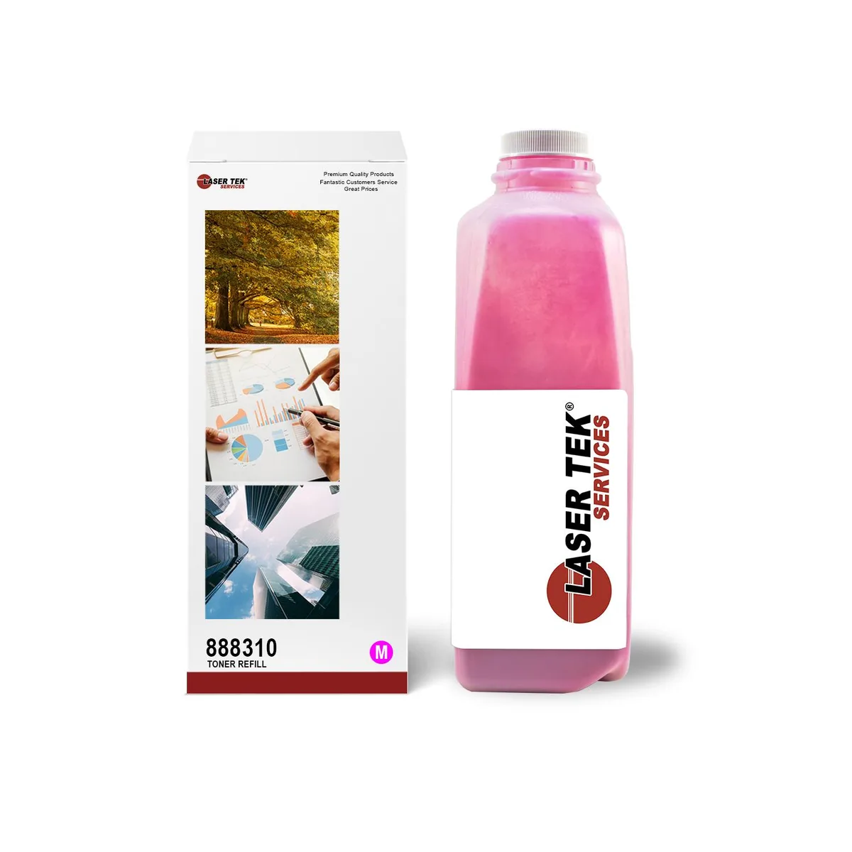 Laser Tek Services Laser Tek Services Magenta Toner Refill Type 145 for Ricoh CL-4000 SP C410DN C411DN C420DN 888310 — product photo