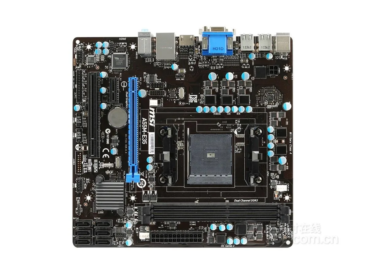 MSI MSI A55M-E35 AMD motherboard Socket FM2/FM2+ A55 chipset DDR3 32GB Micro ATX — product photo