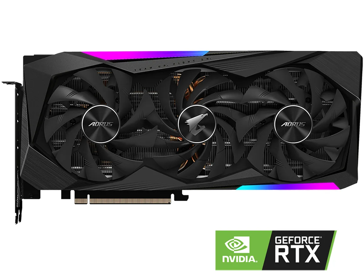 GIGABYTE GIGABYTE AORUS GeForce RTX 3060 Ti MASTER 8GB graphics card GV-N306TAORUS M-8GD — product photo