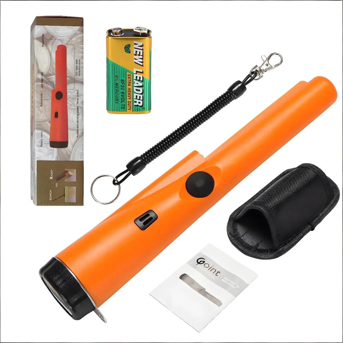  Metal Detector Pinpointer 360° Waterproof Handheld Wand — product photo