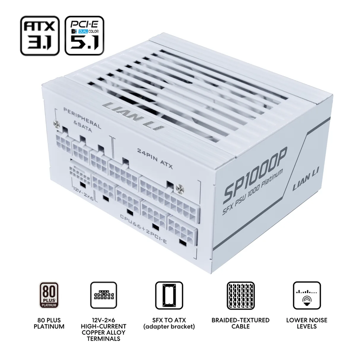 Lian Li Lian Li SP1000P.W 850W SFX power supply — product photo